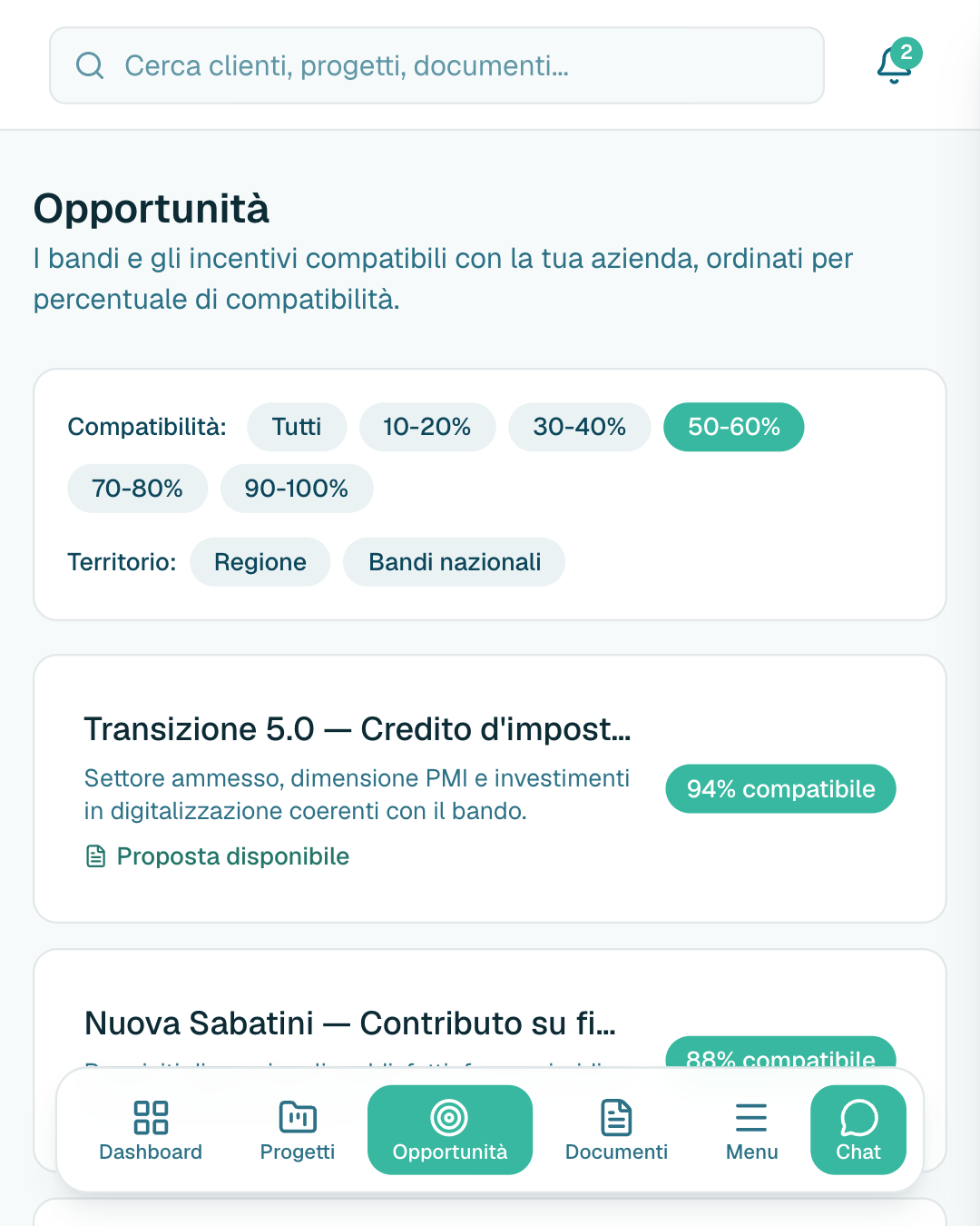 Da telefono: i bandi compatibili