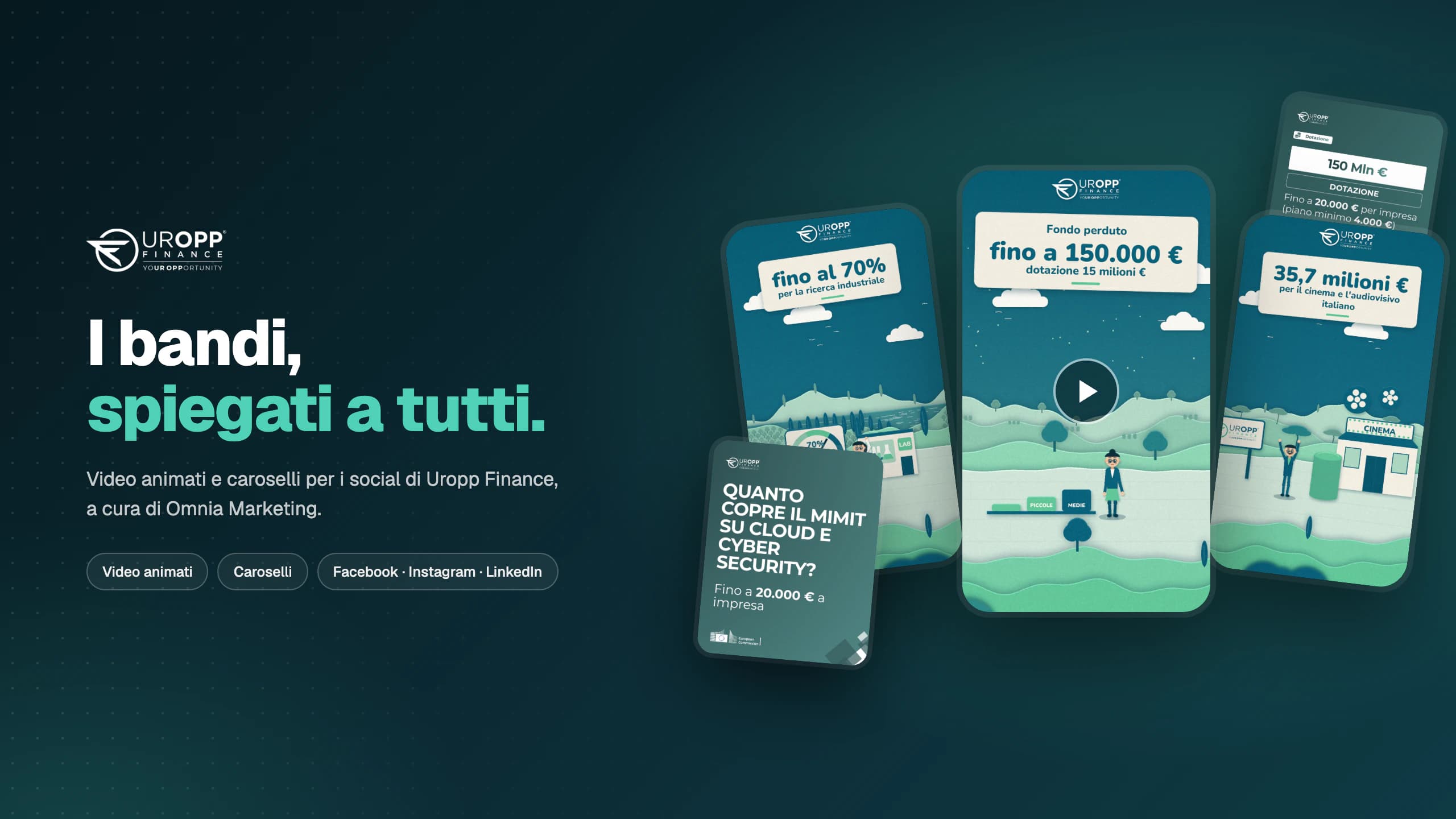 Uropp Finance — progetto Social, Video animati, Caroselli realizzato da Omnia Marketing